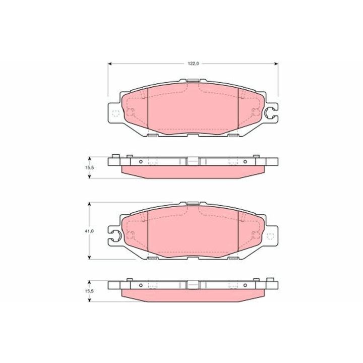 Stabdžių trinkelių rinkinys, diskinis stabdys TRW GDB1240