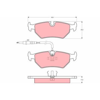 Stabdžių trinkelių rinkinys, diskinis stabdys TRW GDB1258