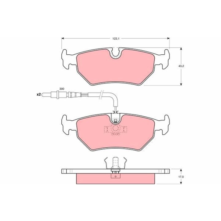 Stabdžių trinkelių rinkinys, diskinis stabdys TRW GDB1258