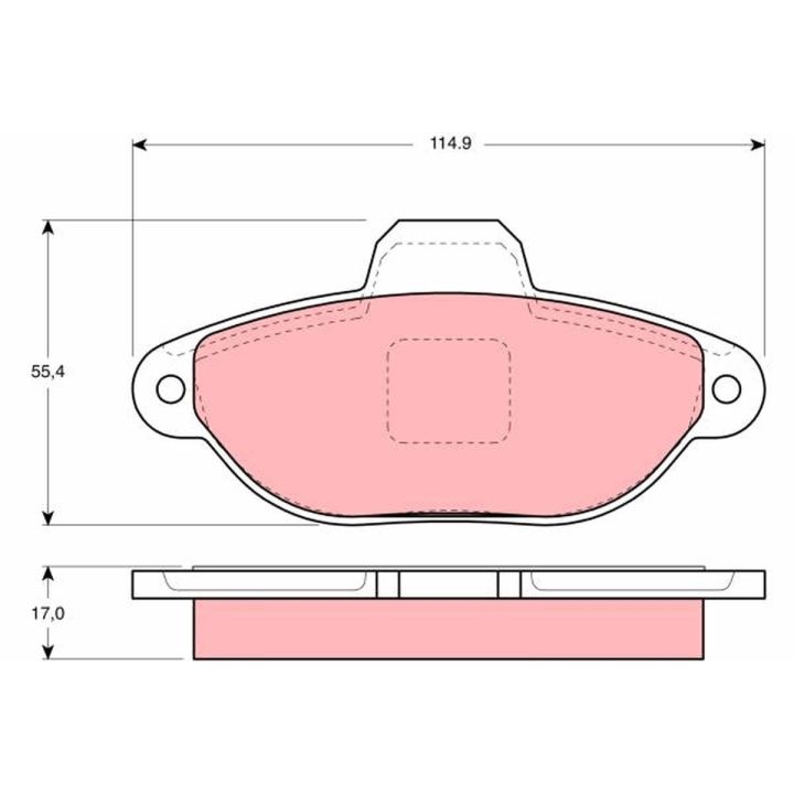Stabdžių trinkelių rinkinys, diskinis stabdys TRW GDB1299