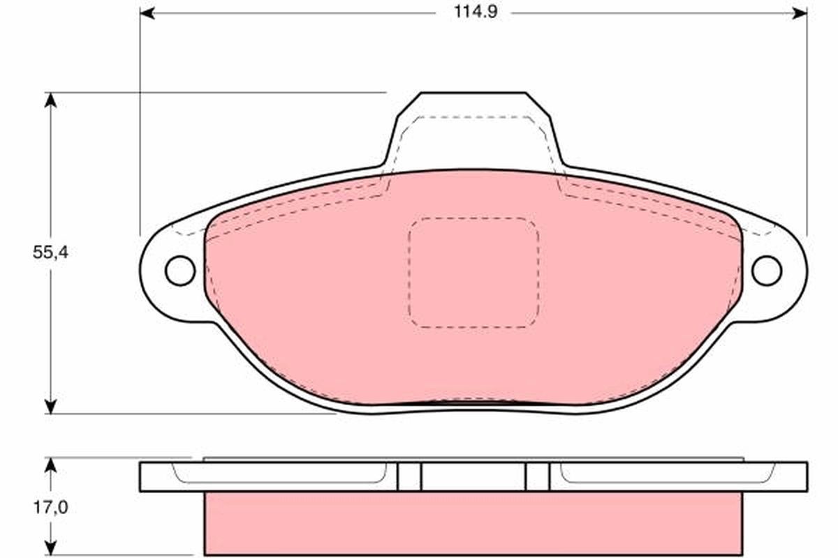 Stabdžių trinkelių rinkinys, diskinis stabdys TRW GDB1299