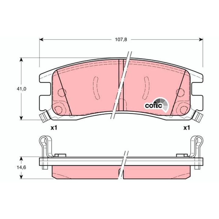 Stabdžių trinkelių rinkinys, diskinis stabdys TRW GDB1309