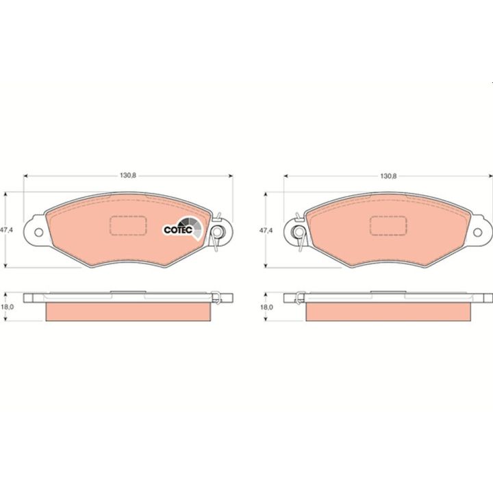 Stabdžių trinkelių rinkinys, diskinis stabdys TRW GDB1321