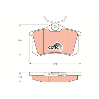 Stabdžių trinkelių rinkinys, diskinis stabdys TRW GDB1330