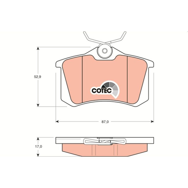 Stabdžių trinkelių rinkinys, diskinis stabdys TRW GDB1330