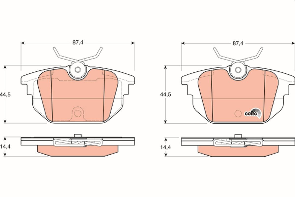 Stabdžių trinkelių rinkinys, diskinis stabdys TRW GDB1333