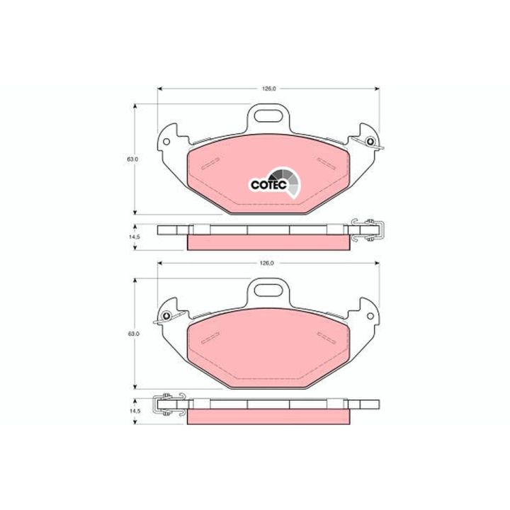 Stabdžių trinkelių rinkinys, diskinis stabdys TRW GDB1353