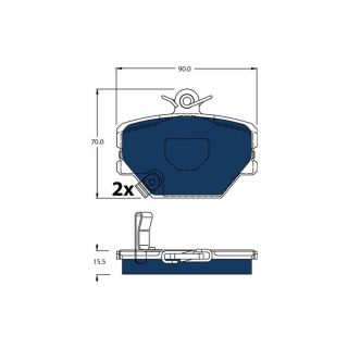 Stabdžių trinkelių rinkinys, diskinis stabdys TRW GDB1365BTE