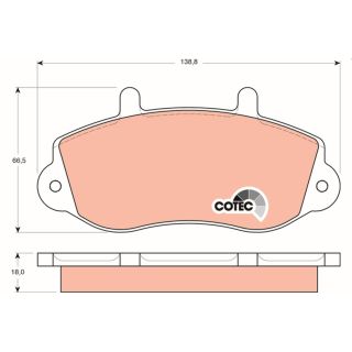 Stabdžių trinkelių rinkinys, diskinis stabdys TRW GDB1380