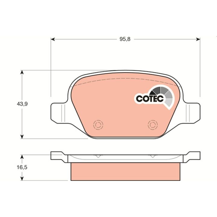 Stabdžių trinkelių rinkinys, diskinis stabdys TRW GDB1396