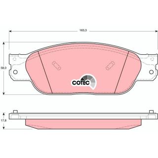 Stabdžių trinkelių rinkinys, diskinis stabdys TRW GDB1401