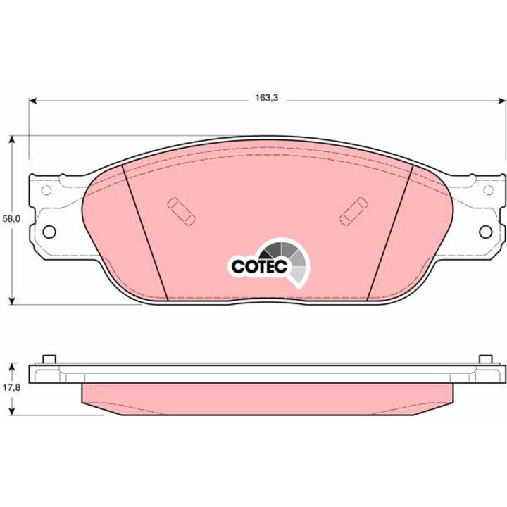 Stabdžių trinkelių rinkinys, diskinis stabdys TRW GDB1401