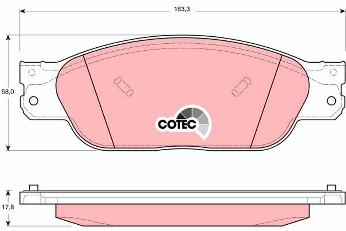 Stabdžių trinkelių rinkinys, diskinis stabdys TRW GDB1401