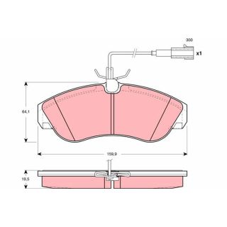 Stabdžių trinkelių rinkinys, diskinis stabdys TRW GDB1426