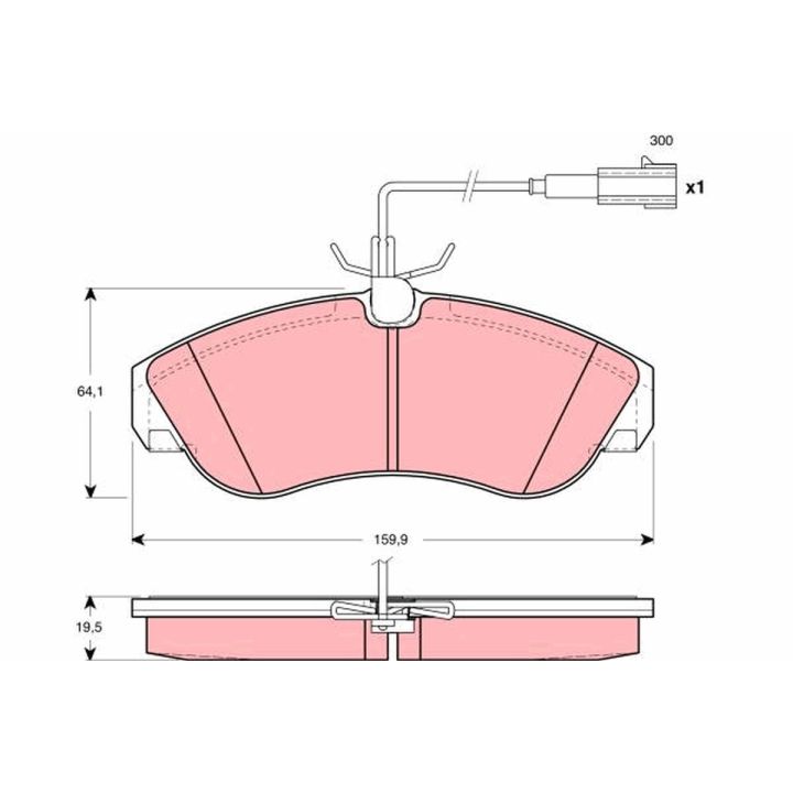 Stabdžių trinkelių rinkinys, diskinis stabdys TRW GDB1426