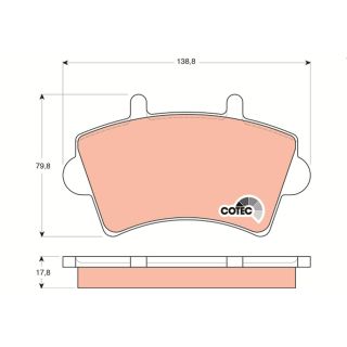 Stabdžių trinkelių rinkinys, diskinis stabdys TRW GDB1442