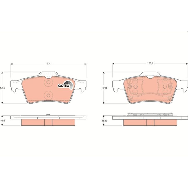 Stabdžių trinkelių rinkinys, diskinis stabdys TRW GDB1469