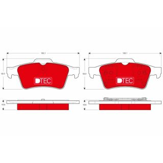 Stabdžių trinkelių rinkinys, diskinis stabdys TRW GDB1469DTE
