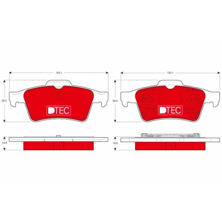 Stabdžių trinkelių rinkinys, diskinis stabdys TRW GDB1469DTE