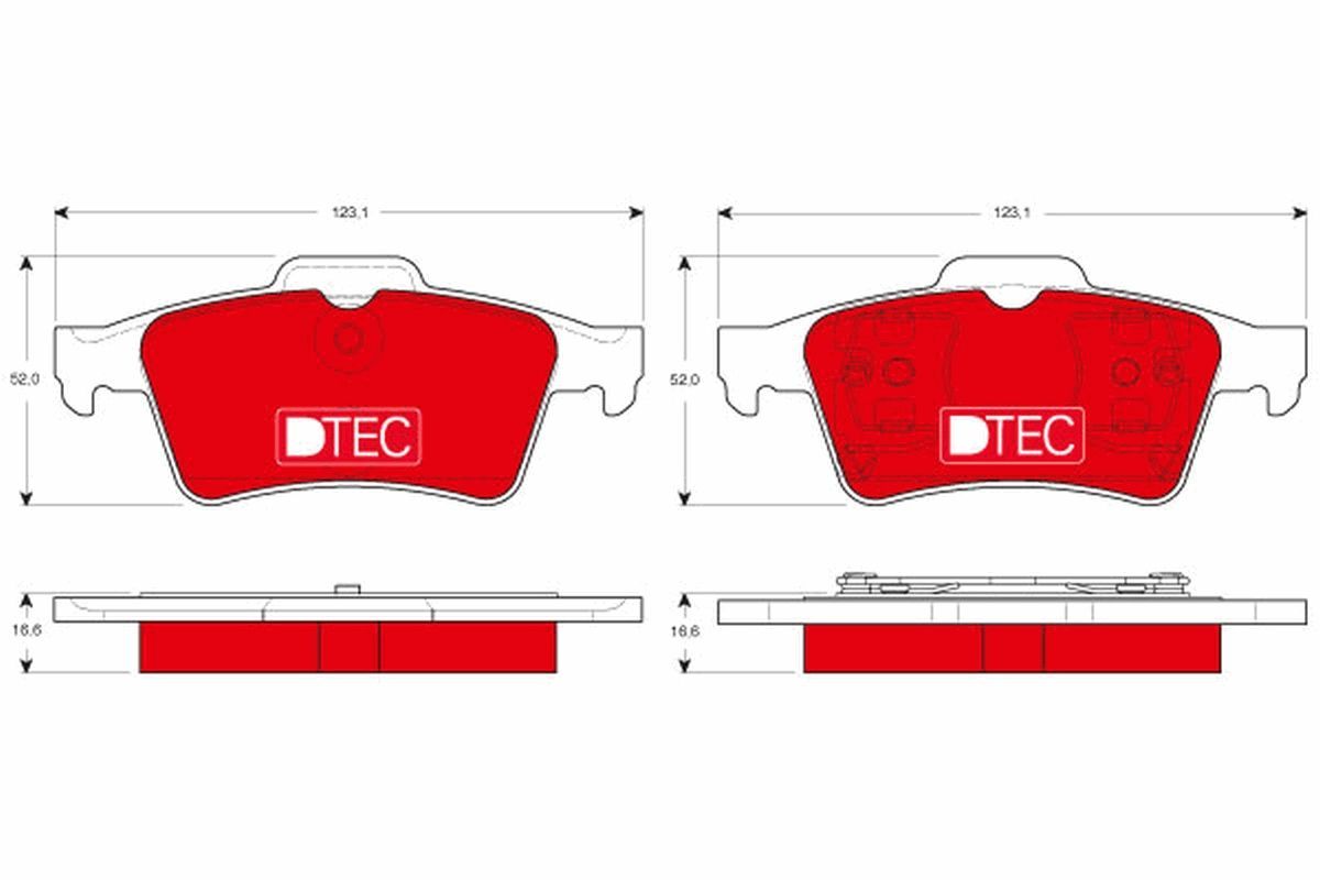 Stabdžių trinkelių rinkinys, diskinis stabdys TRW GDB1469DTE