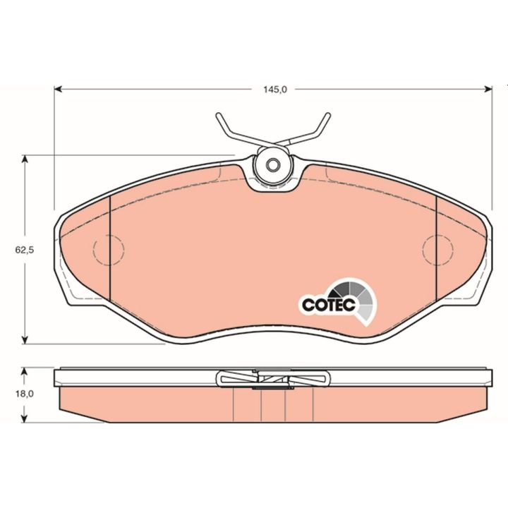 Stabdžių trinkelių rinkinys, diskinis stabdys TRW GDB1478