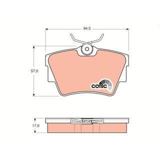 Stabdžių trinkelių rinkinys, diskinis stabdys TRW GDB1479