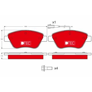 Stabdžių trinkelių rinkinys, diskinis stabdys TRW GDB1482DTE