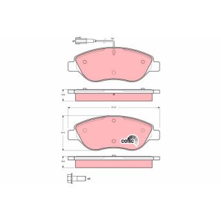 Stabdžių trinkelių rinkinys, diskinis stabdys TRW GDB1484