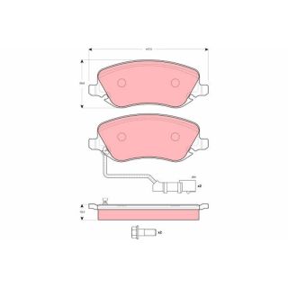 Stabdžių trinkelių rinkinys, diskinis stabdys TRW GDB1489