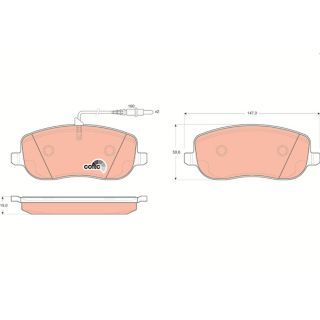 Stabdžių trinkelių rinkinys, diskinis stabdys TRW GDB1503