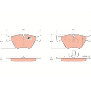 Stabdžių trinkelių rinkinys, diskinis stabdys TRW GDB1531