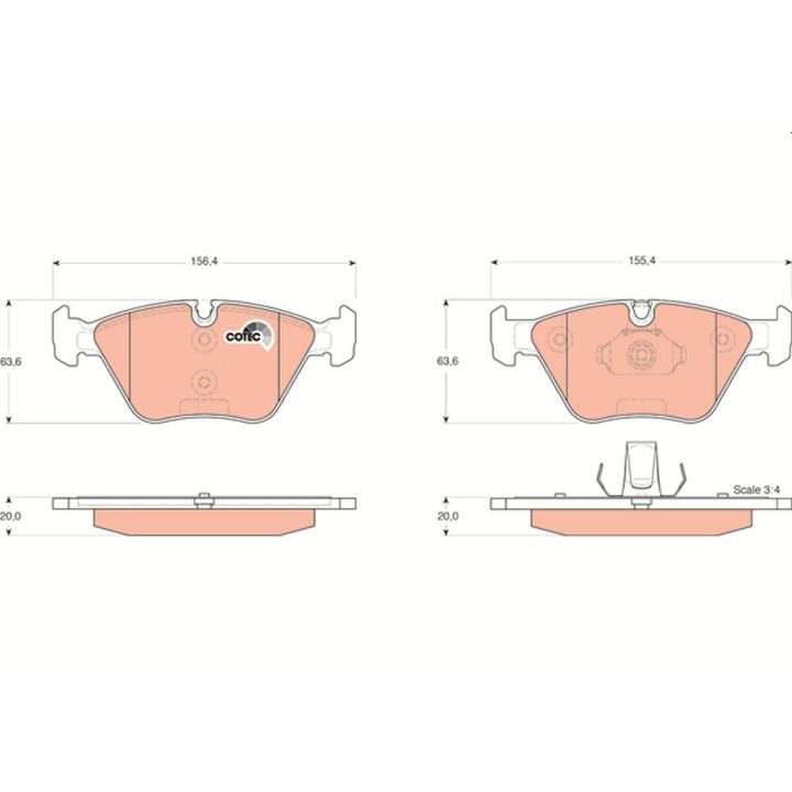 Stabdžių trinkelių rinkinys, diskinis stabdys TRW GDB1531