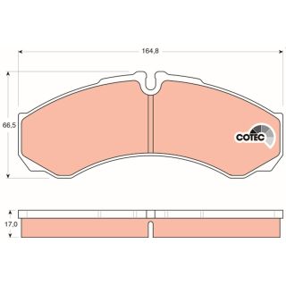 Stabdžių trinkelių rinkinys, diskinis stabdys TRW GDB1534