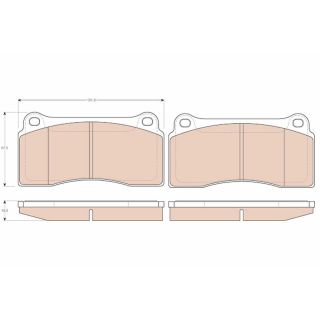 Stabdžių trinkelių rinkinys, diskinis stabdys TRW GDB1536