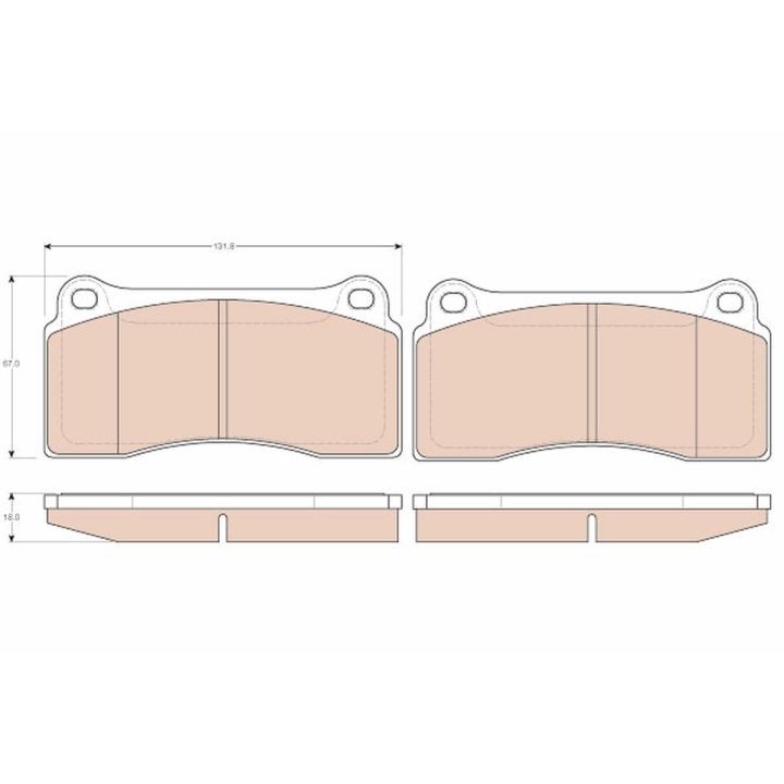 Stabdžių trinkelių rinkinys, diskinis stabdys TRW GDB1536