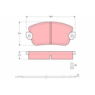 Stabdžių trinkelių rinkinys, diskinis stabdys TRW GDB154