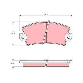 Stabdžių trinkelių rinkinys, diskinis stabdys TRW GDB155