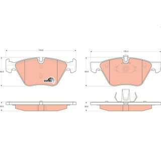 Stabdžių trinkelių rinkinys, diskinis stabdys TRW GDB1559