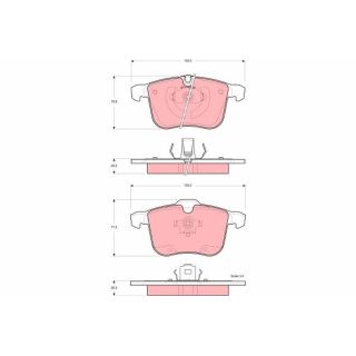 Stabdžių trinkelių rinkinys, diskinis stabdys TRW GDB1567