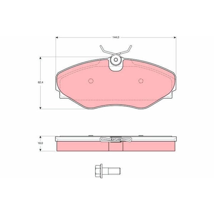 Stabdžių trinkelių rinkinys, diskinis stabdys TRW GDB1574
