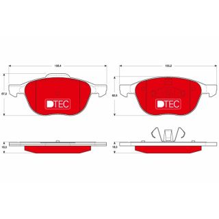 Stabdžių trinkelių rinkinys, diskinis stabdys TRW GDB1583DTE