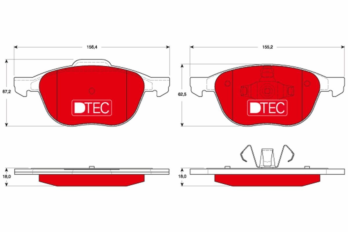 Stabdžių trinkelių rinkinys, diskinis stabdys TRW GDB1583DTE