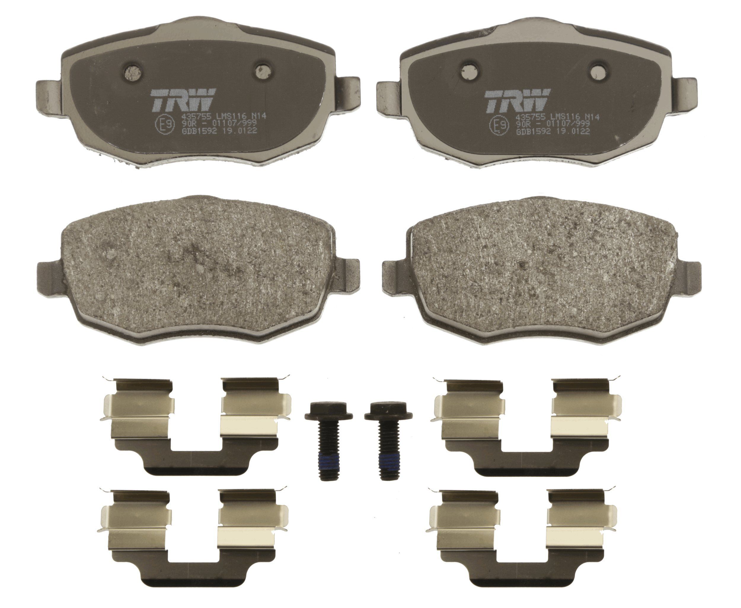 Stabdžių trinkelių rinkinys, diskinis stabdys TRW GDB1592