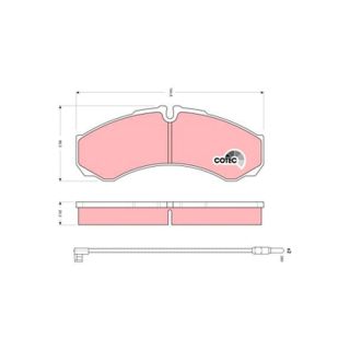 Stabdžių trinkelių rinkinys, diskinis stabdys TRW GDB1609