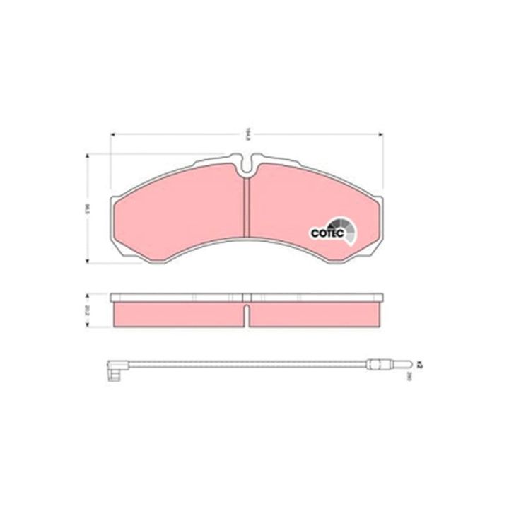 Stabdžių trinkelių rinkinys, diskinis stabdys TRW GDB1609