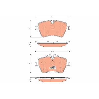 Stabdžių trinkelių rinkinys, diskinis stabdys TRW GDB1712