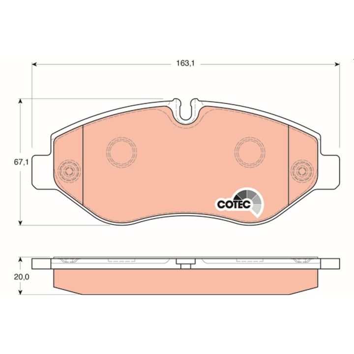 Stabdžių trinkelių rinkinys, diskinis stabdys TRW GDB1747