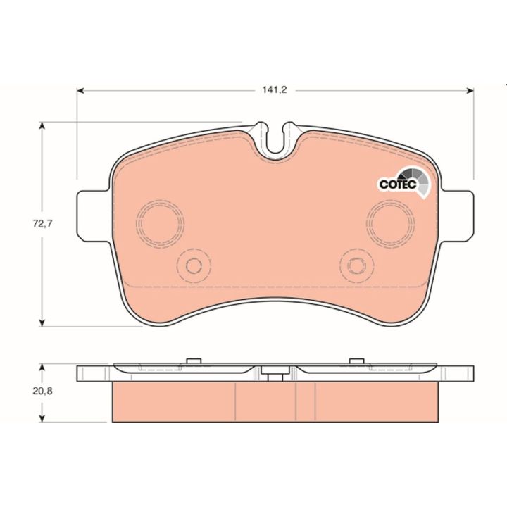 Stabdžių trinkelių rinkinys, diskinis stabdys TRW GDB1748