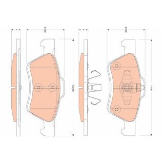 Stabdžių trinkelių rinkinys, diskinis stabdys TRW GDB1752