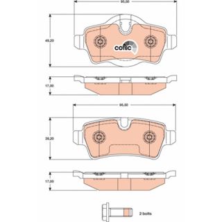 Stabdžių trinkelių rinkinys, diskinis stabdys TRW GDB1766